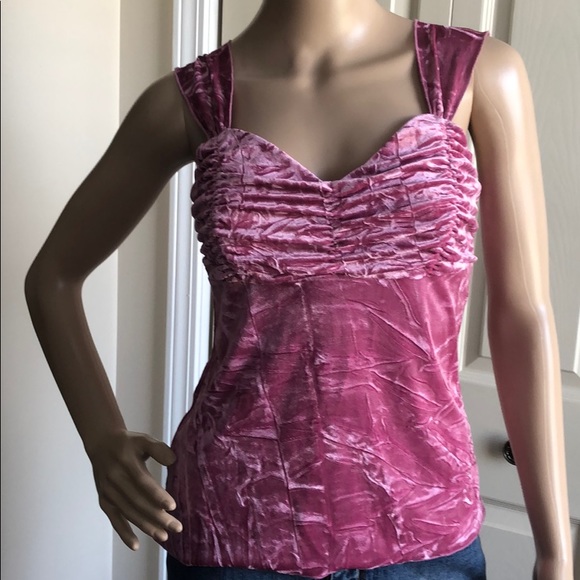 A. Byer Tops - Pink Lightweight Crushed Velvet